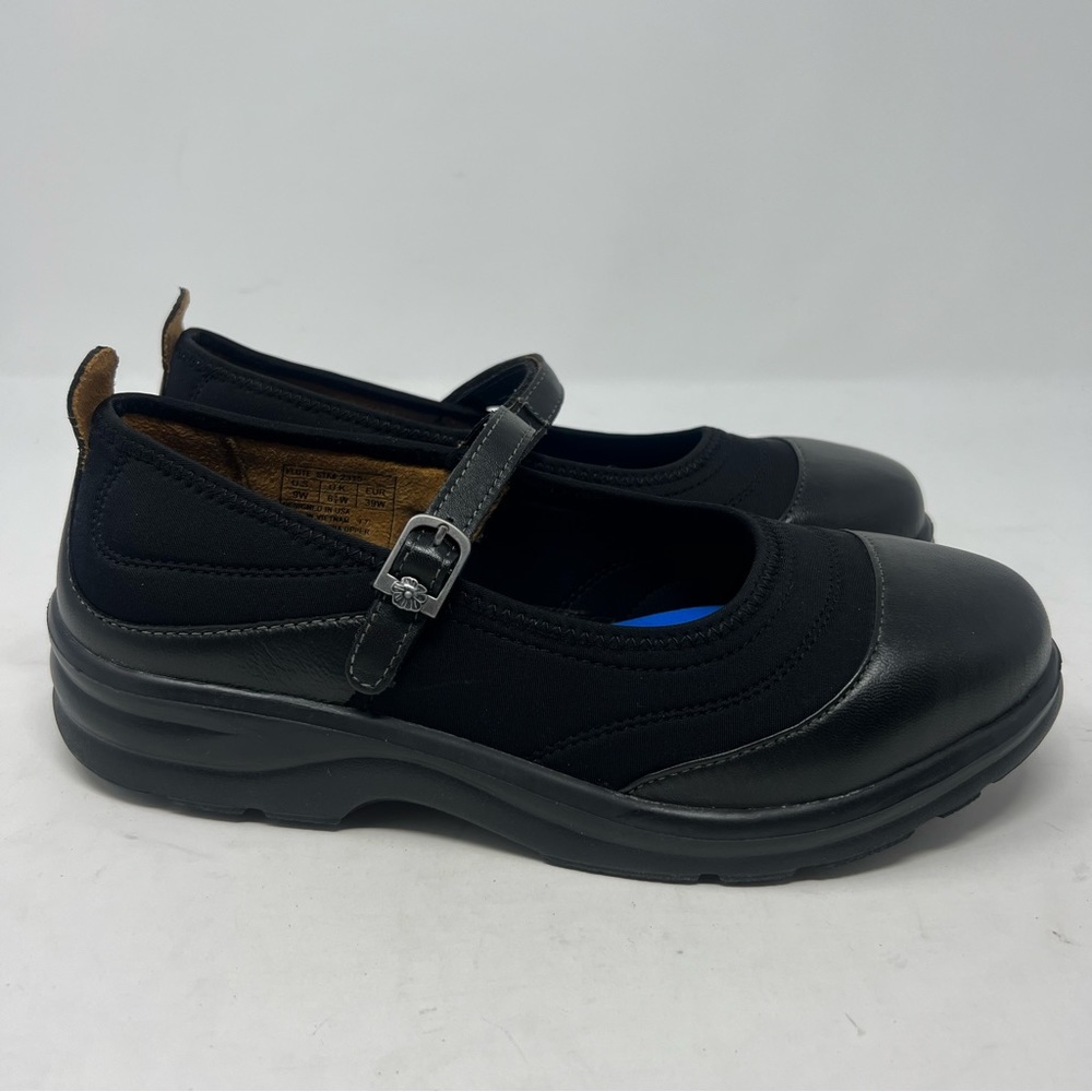 NWT Dr. Comfort Flute Black Leather Mary Jane Diabetic Flat Shoes Size 9 Wide - Picture 5 of 9